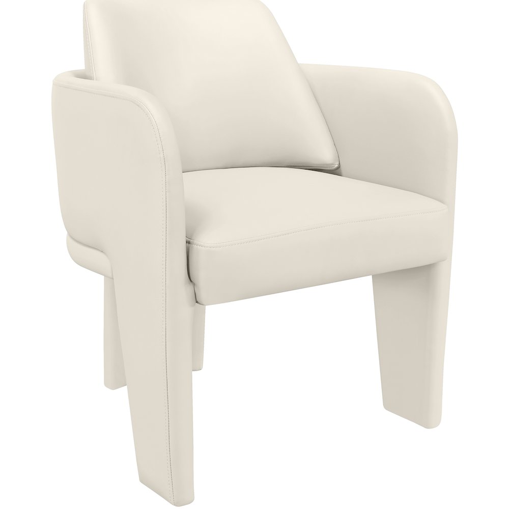 Vanda Cream Vegan Leather Upholstered Dining Chair. Picture 5