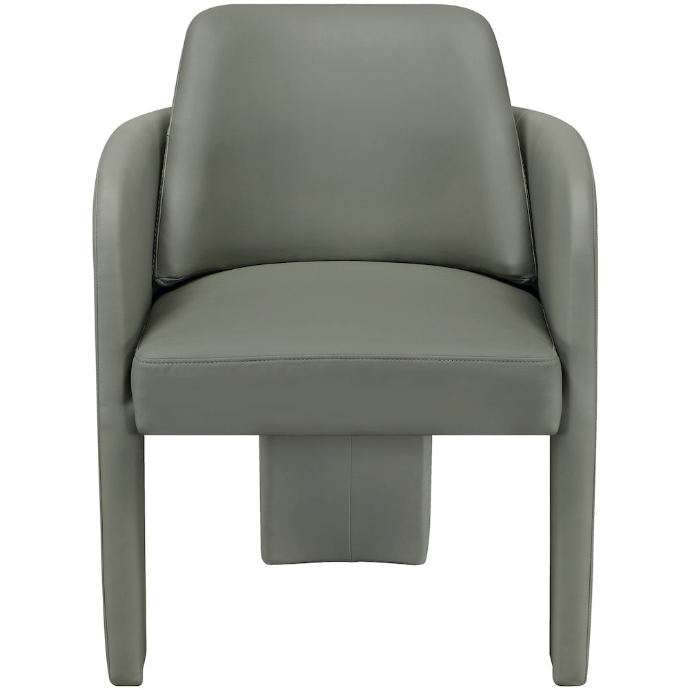 Vanda Olive Vegan Leather Upholstered Dining Chair. Picture 2