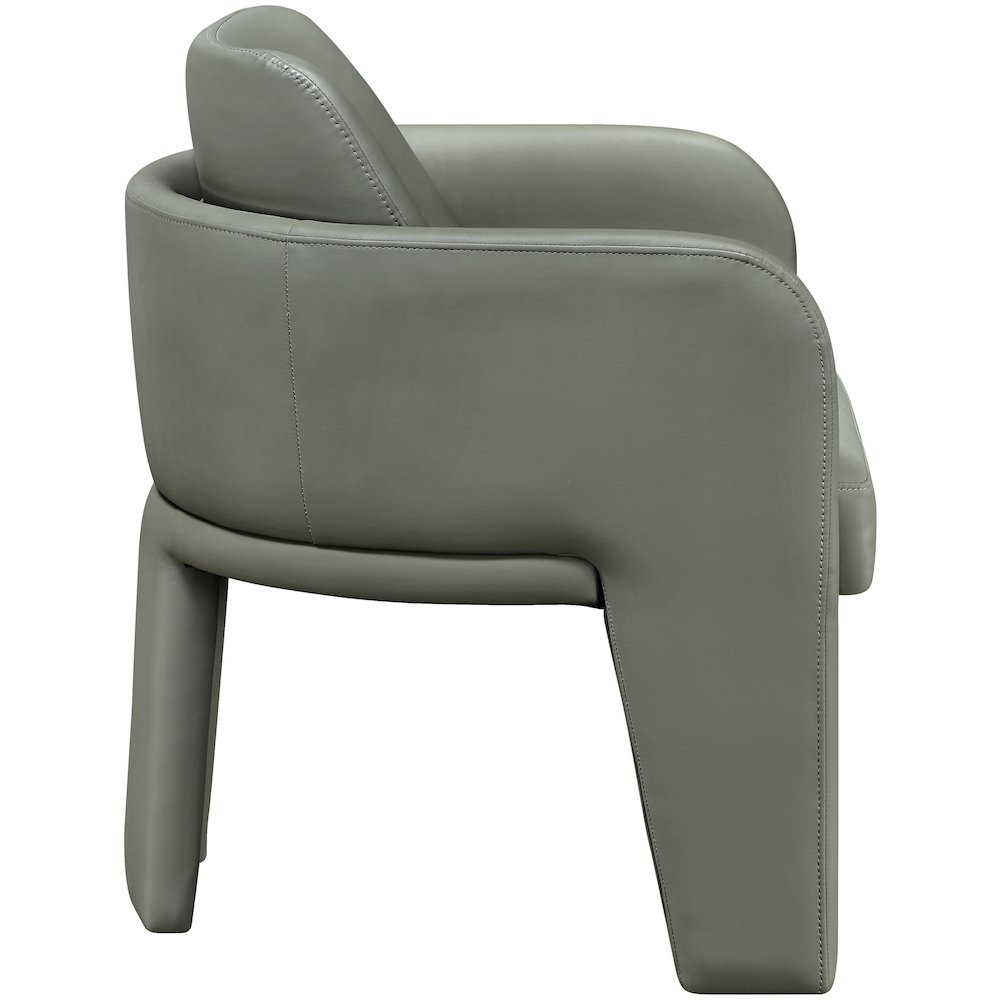 Vanda Olive Vegan Leather Upholstered Dining Chair. Picture 8