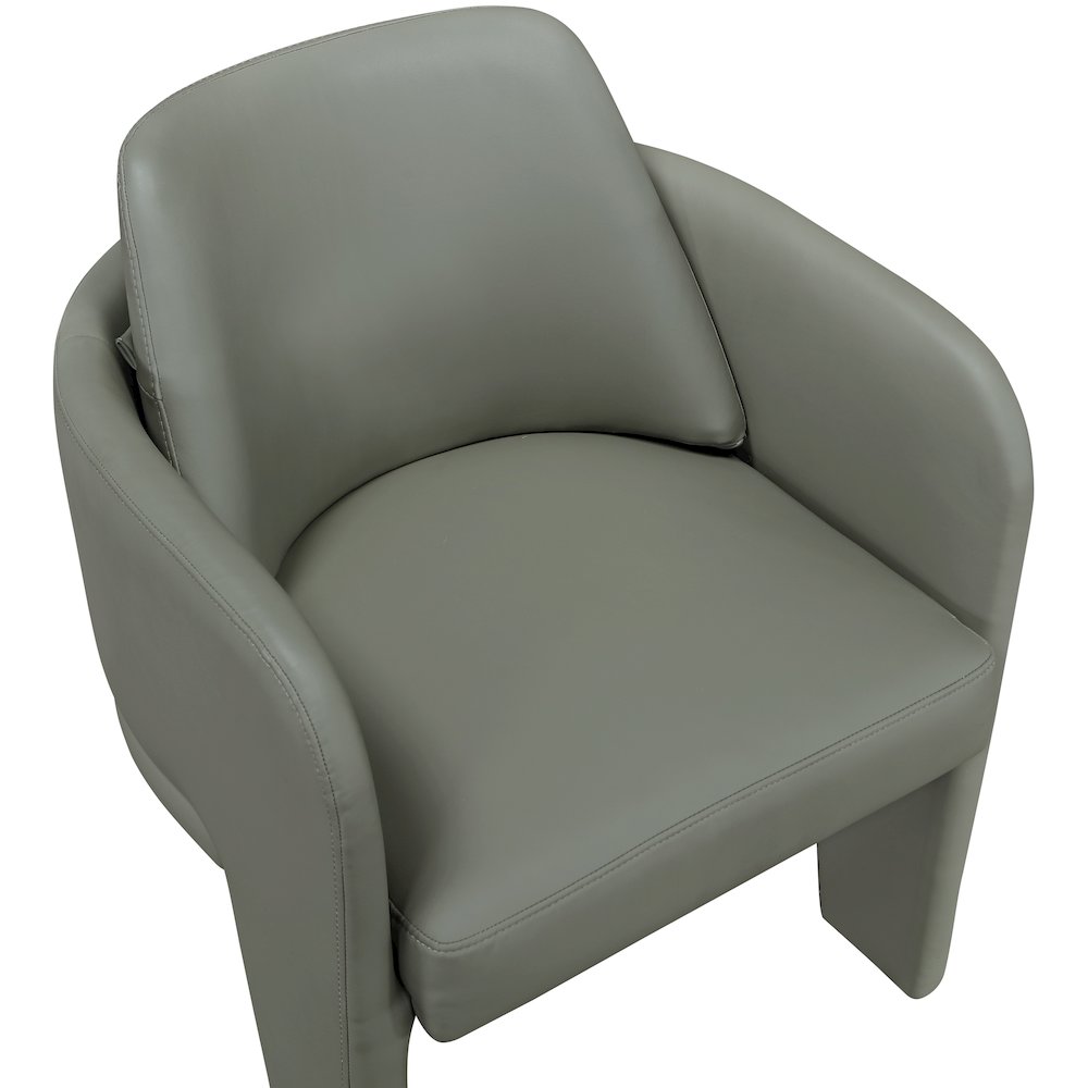 Vanda Olive Vegan Leather Upholstered Dining Chair. Picture 4