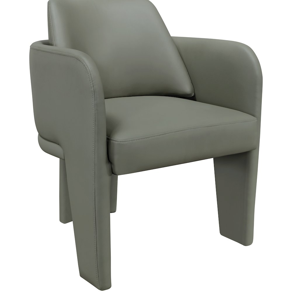 Vanda Olive Vegan Leather Upholstered Dining Chair. Picture 5