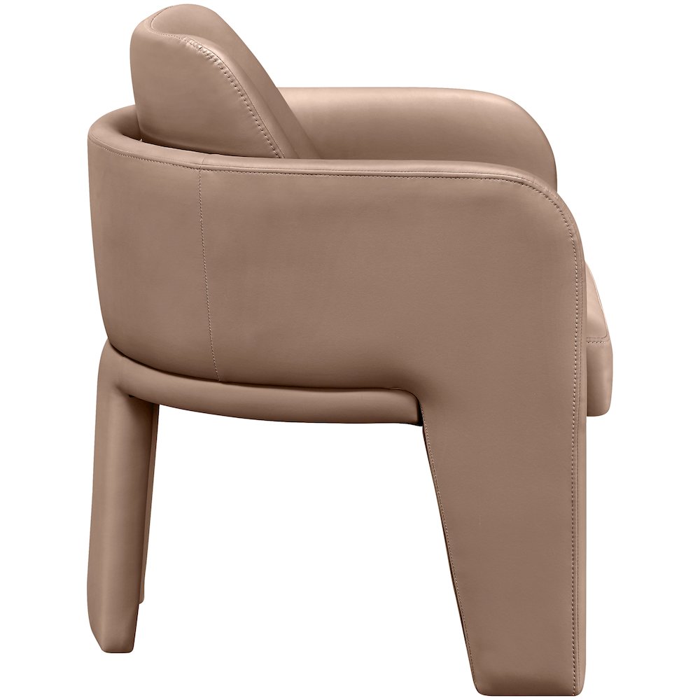Vanda Tan Vegan Leather Upholstered Dining Chair. Picture 8