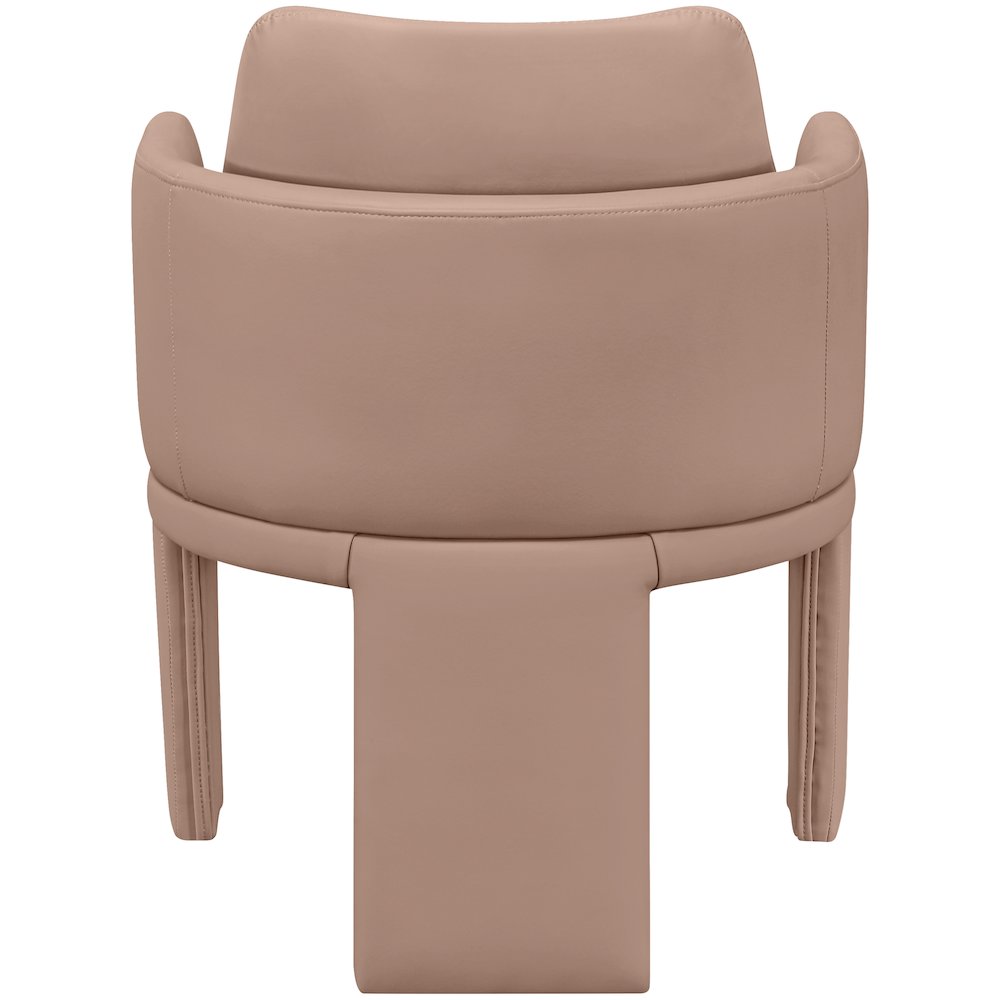 Vanda Tan Vegan Leather Upholstered Dining Chair. Picture 3