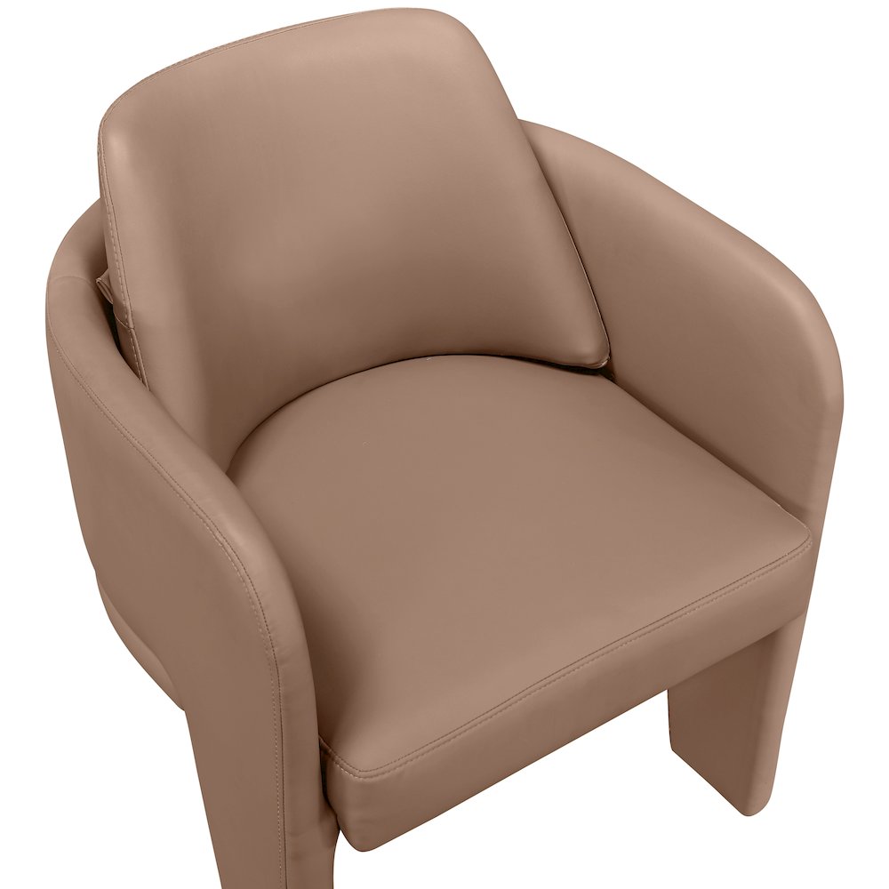 Vanda Tan Vegan Leather Upholstered Dining Chair. Picture 4