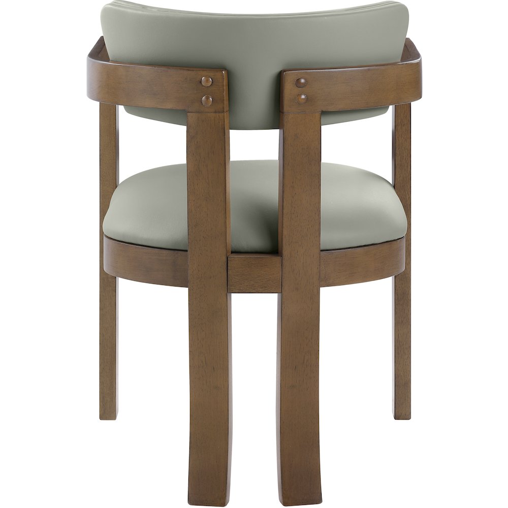 Lavrin Olive Vegan Leather Upholstered Dining Arm Chair, Set of 2. Picture 5