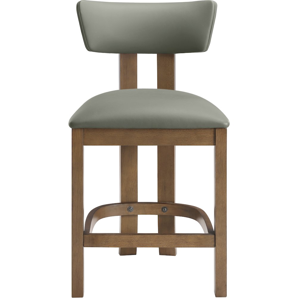Lavrin Olive Vegan Leather Upholstered Counter Stool, Set of 2. Picture 7