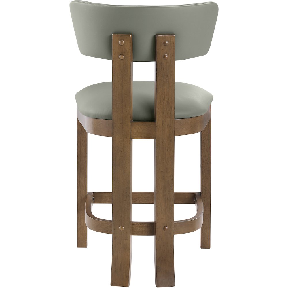 Lavrin Olive Vegan Leather Upholstered Counter Stool, Set of 2. Picture 5