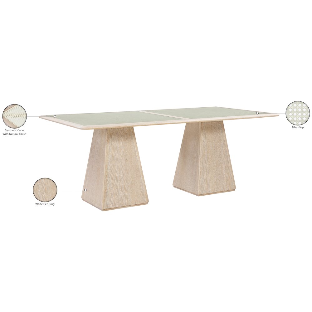 Atrium 78" Natural Wood Dining Table. Picture 10