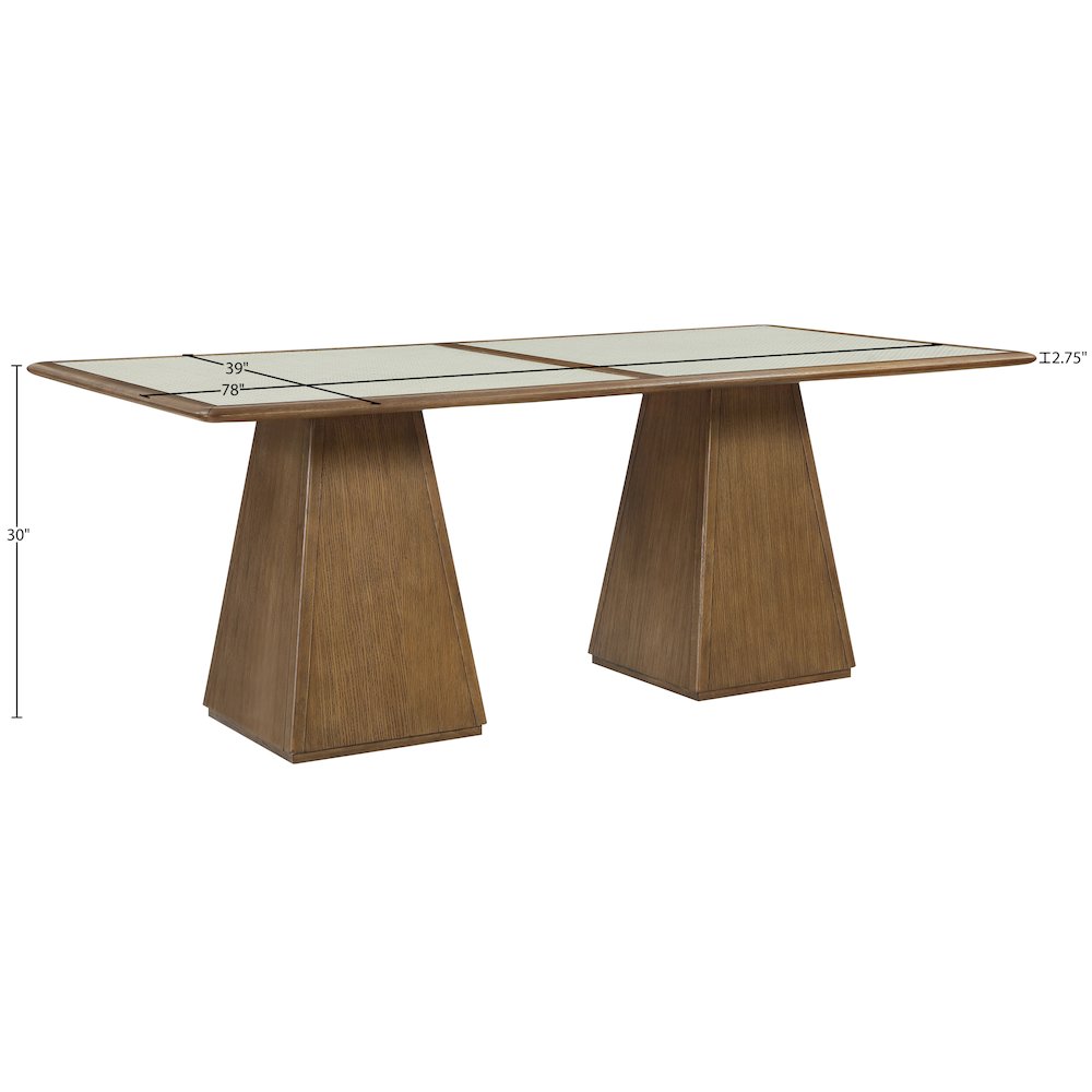 Atrium 78" Brown Wood Dining Table. Picture 9