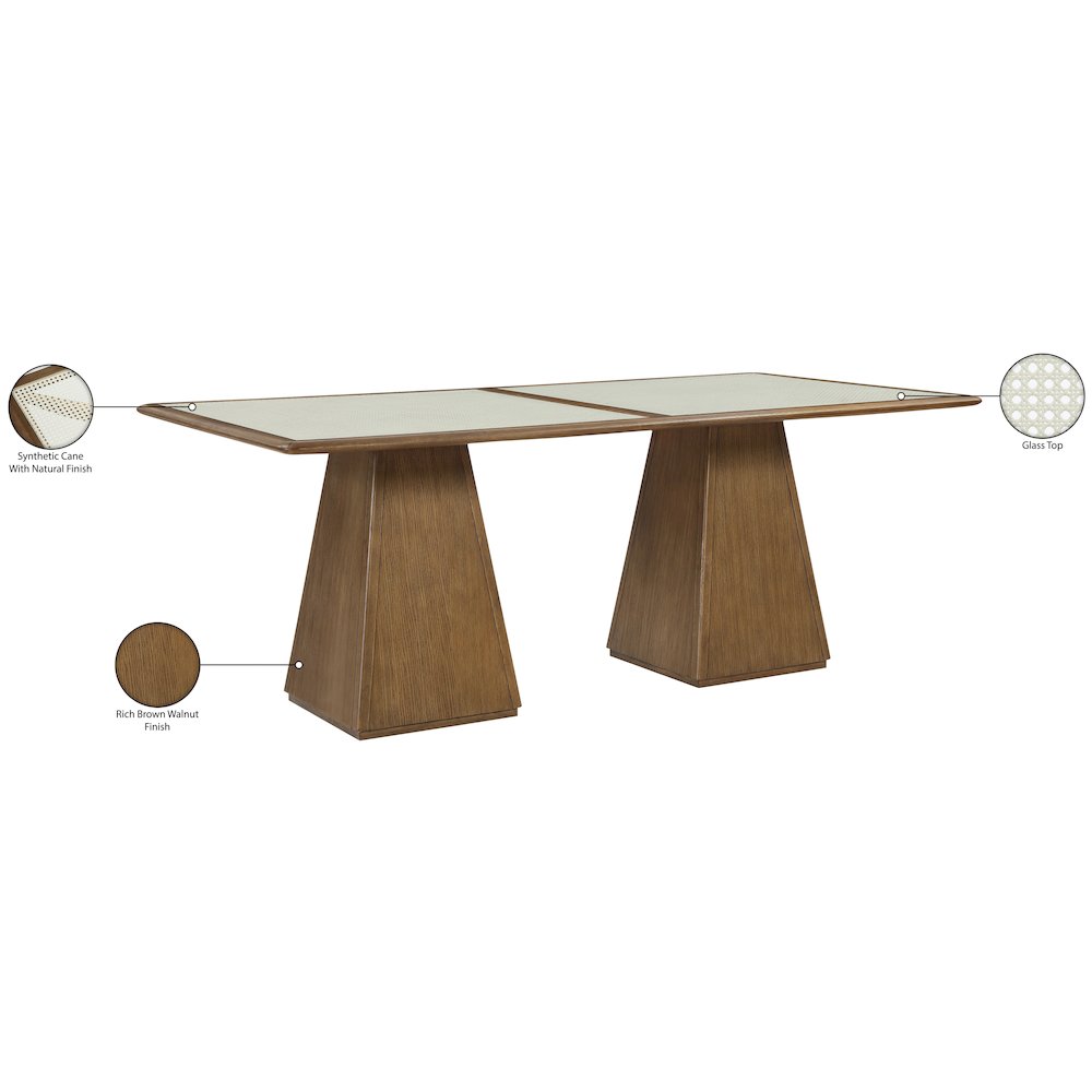 Atrium 78" Brown Wood Dining Table. Picture 10