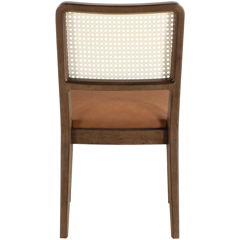 Atrium Cognac Vegan Leather Upholstered Dining Chair, Set of 2. Picture 7