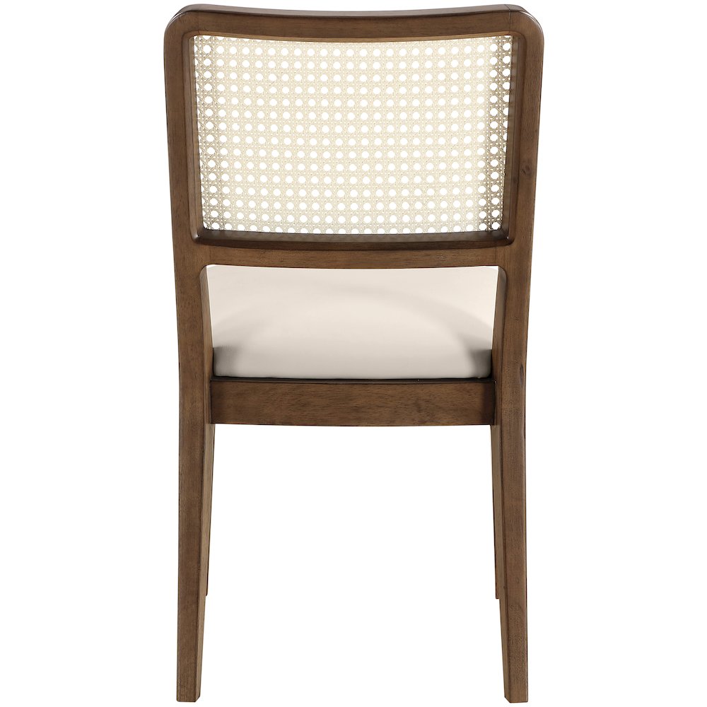 Atrium Cream Vegan Leather Upholstered Dining Chair, Set of 2. Picture 7