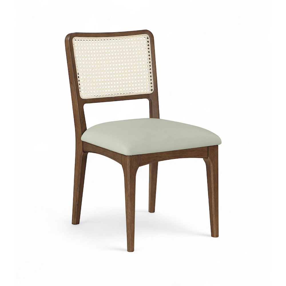 Atrium Mint Vegan Leather Upholstered Dining Chair, Set of 2. Picture 3