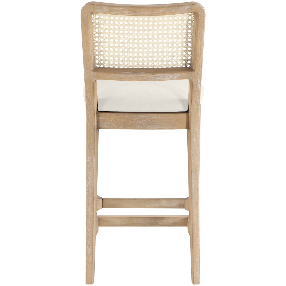 Atrium Cream Vegan Leather Upholstered Counter Stool, Set of 2. Picture 7