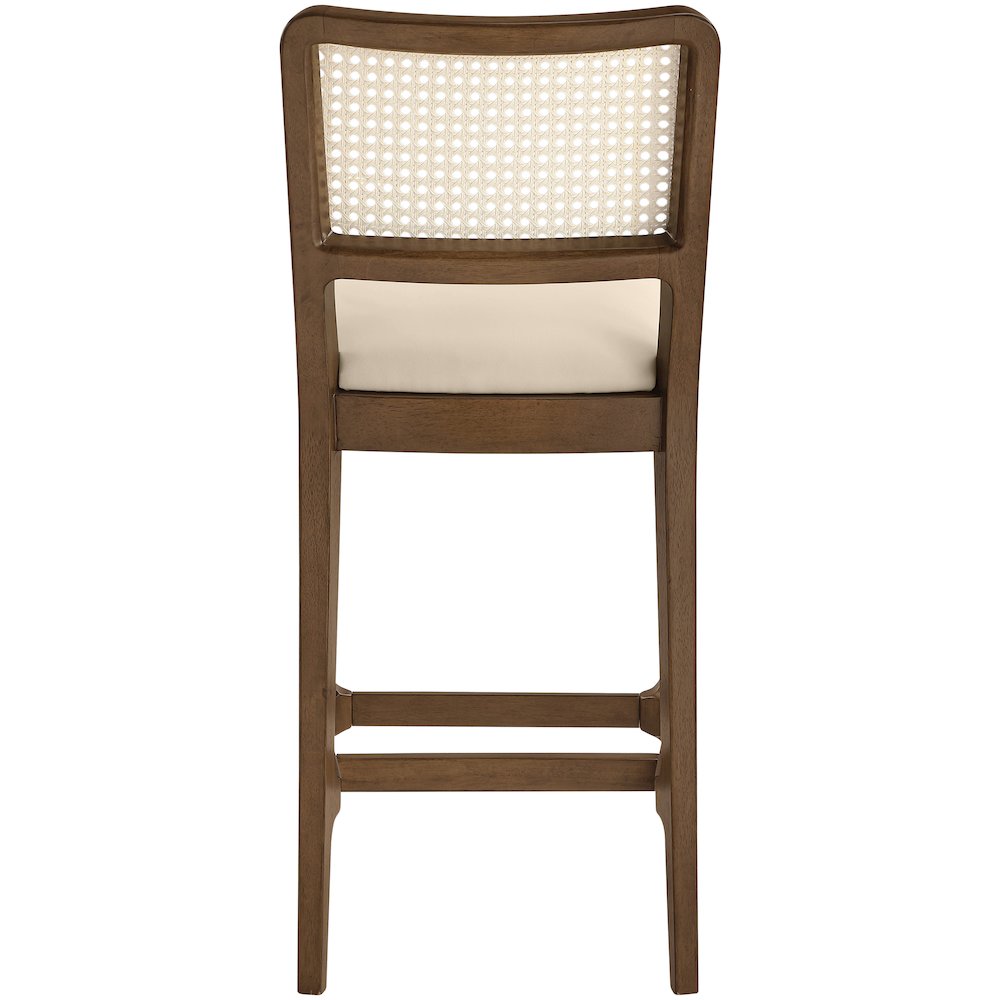 Atrium Beige Vegan Leather Upholstered Counter Stool, Set of 2. Picture 7
