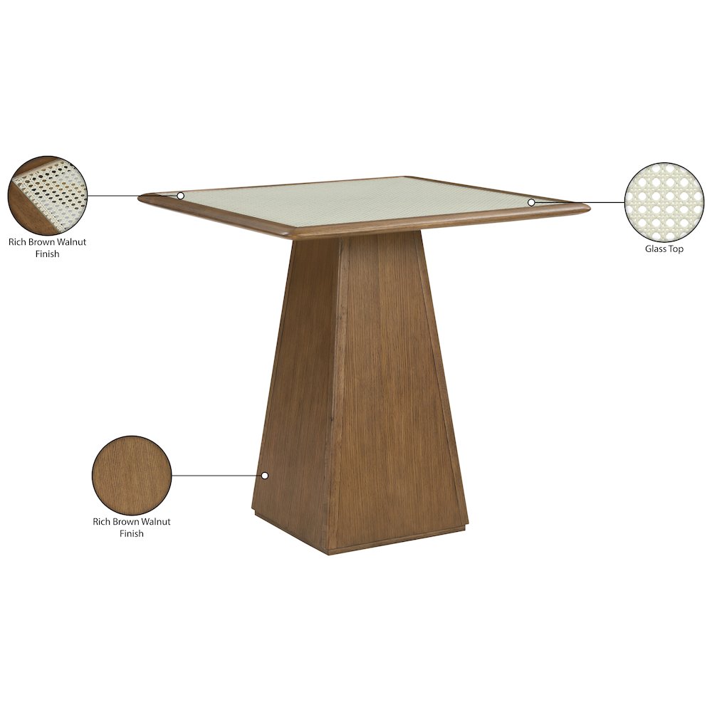 Atrium Brown Wood Counter Height Table. Picture 9