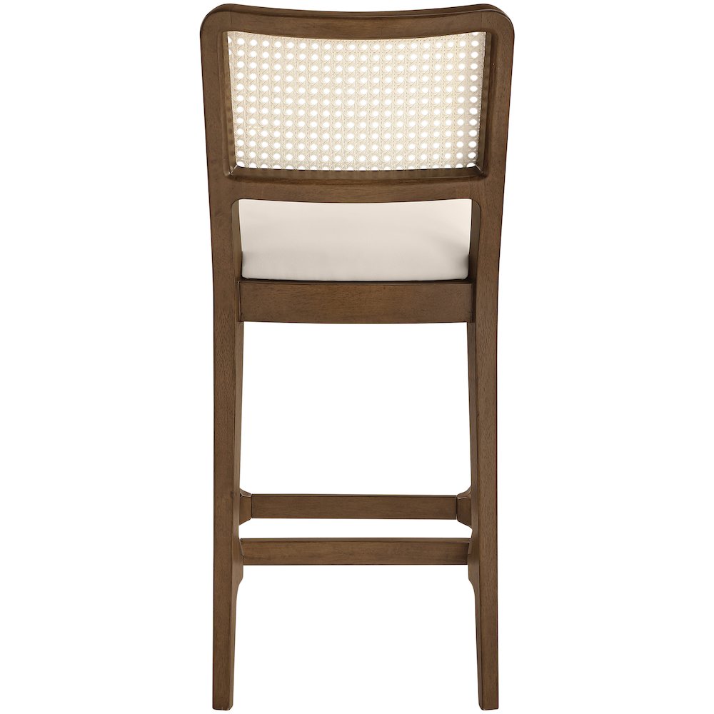 Atrium Cream Vegan Leather Upholstered Counter Stool, Set of 2. Picture 7