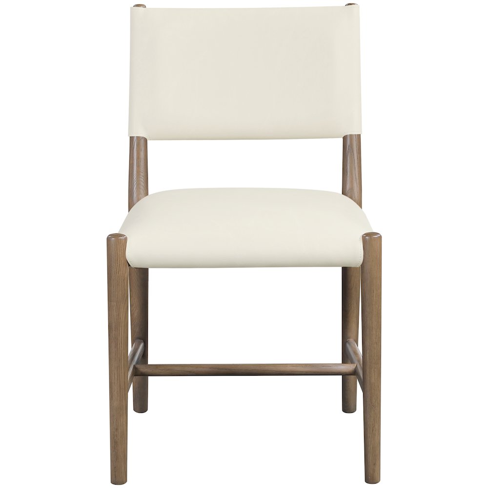 Andie Cream Vegan Leather Upholstered Dining Chair, Set of 2. Picture 7