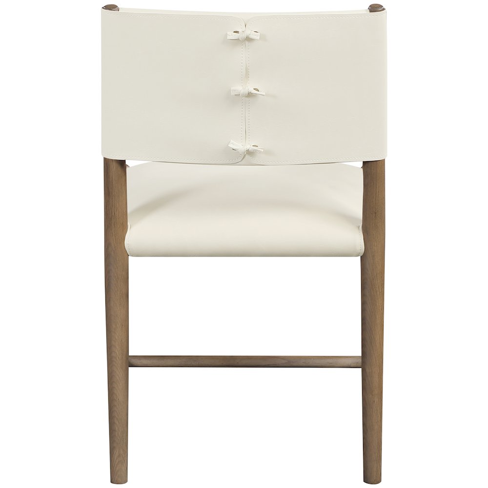 Andie Cream Vegan Leather Upholstered Dining Chair, Set of 2. Picture 4
