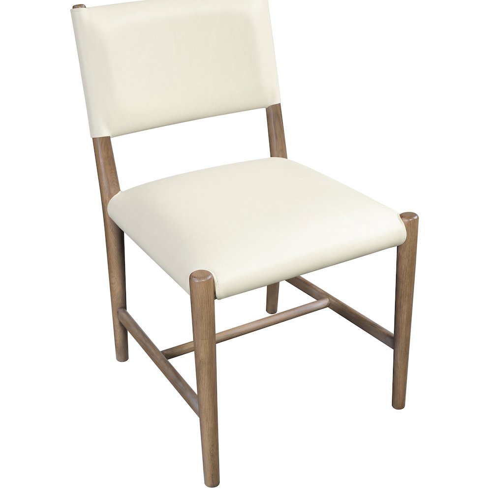 Andie Cream Vegan Leather Upholstered Dining Chair, Set of 2. Picture 6