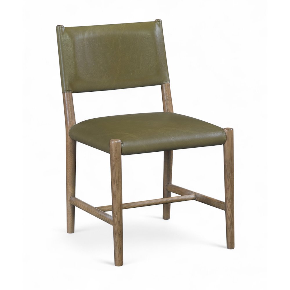 Andie Olive Vegan Leather Upholstered Dining Chair, Set of 2. Picture 2