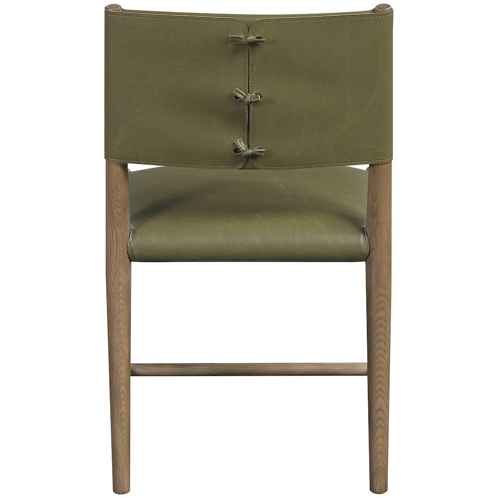 Andie Olive Vegan Leather Upholstered Dining Chair, Set of 2. Picture 4