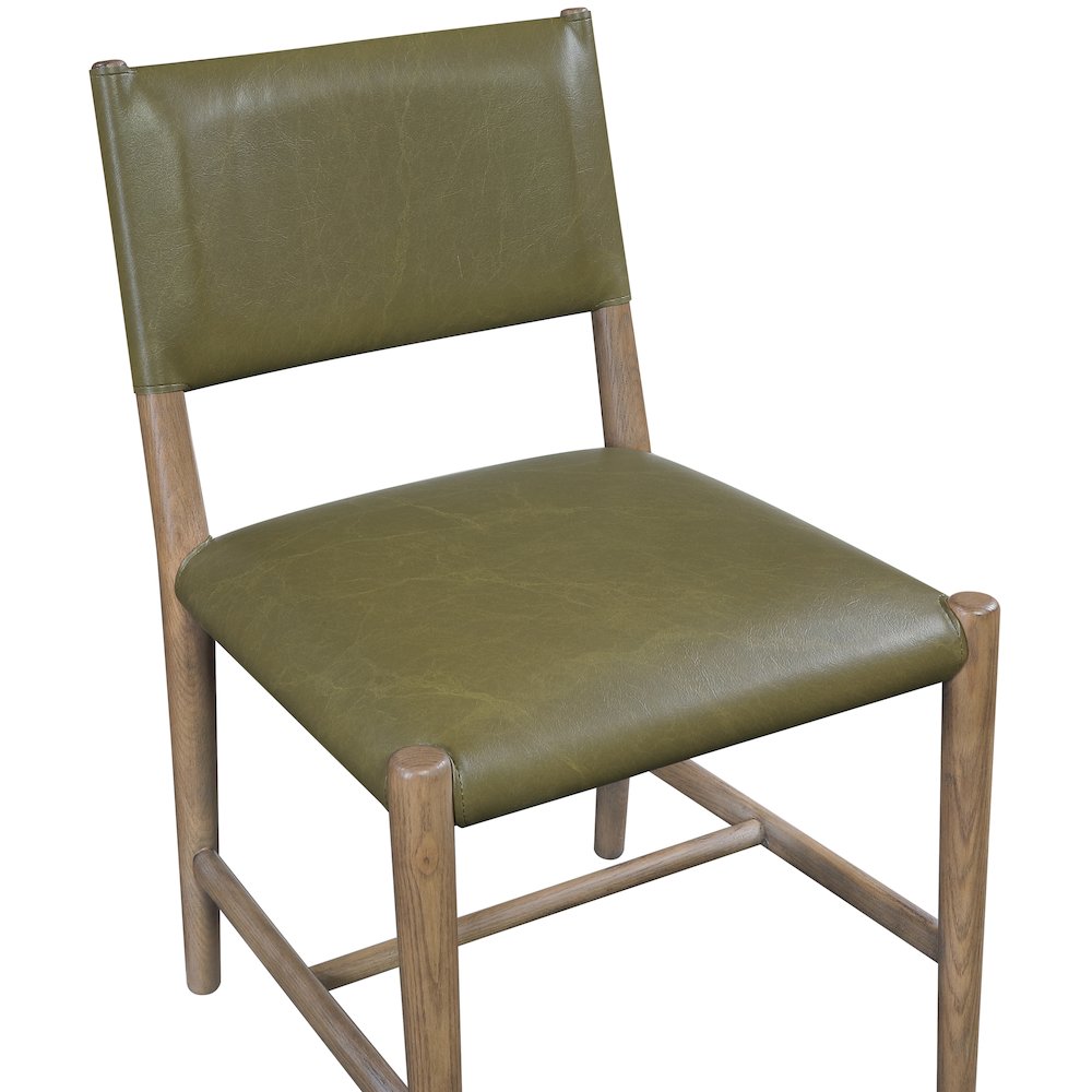 Andie Olive Vegan Leather Upholstered Dining Chair, Set of 2. Picture 5