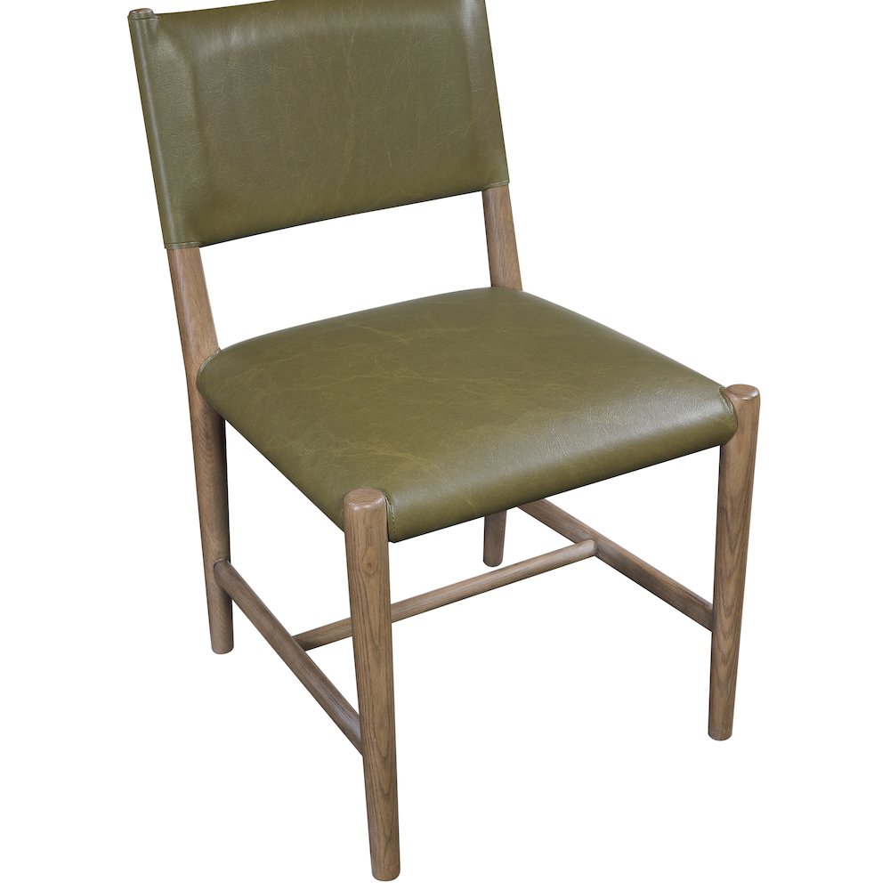 Andie Olive Vegan Leather Upholstered Dining Chair, Set of 2. Picture 6