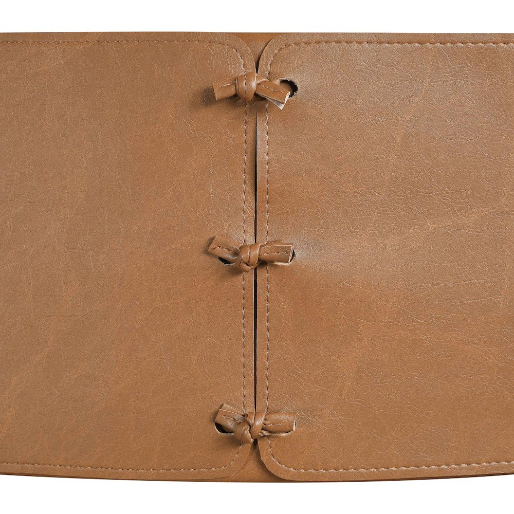 Andie Cognac Vegan Leather Upholstered Counter Stool. Picture 5