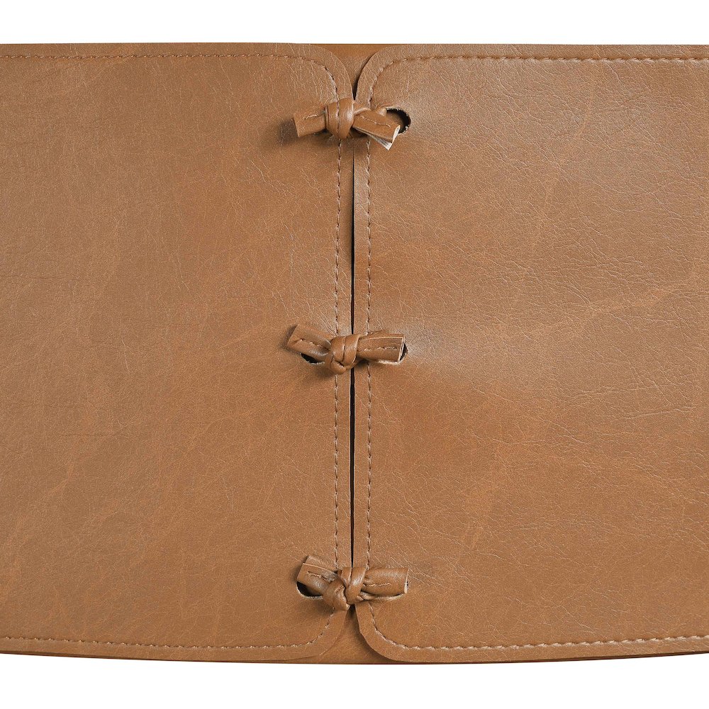Andie Cognac Vegan Leather Upholstered Counter Stool. Picture 5