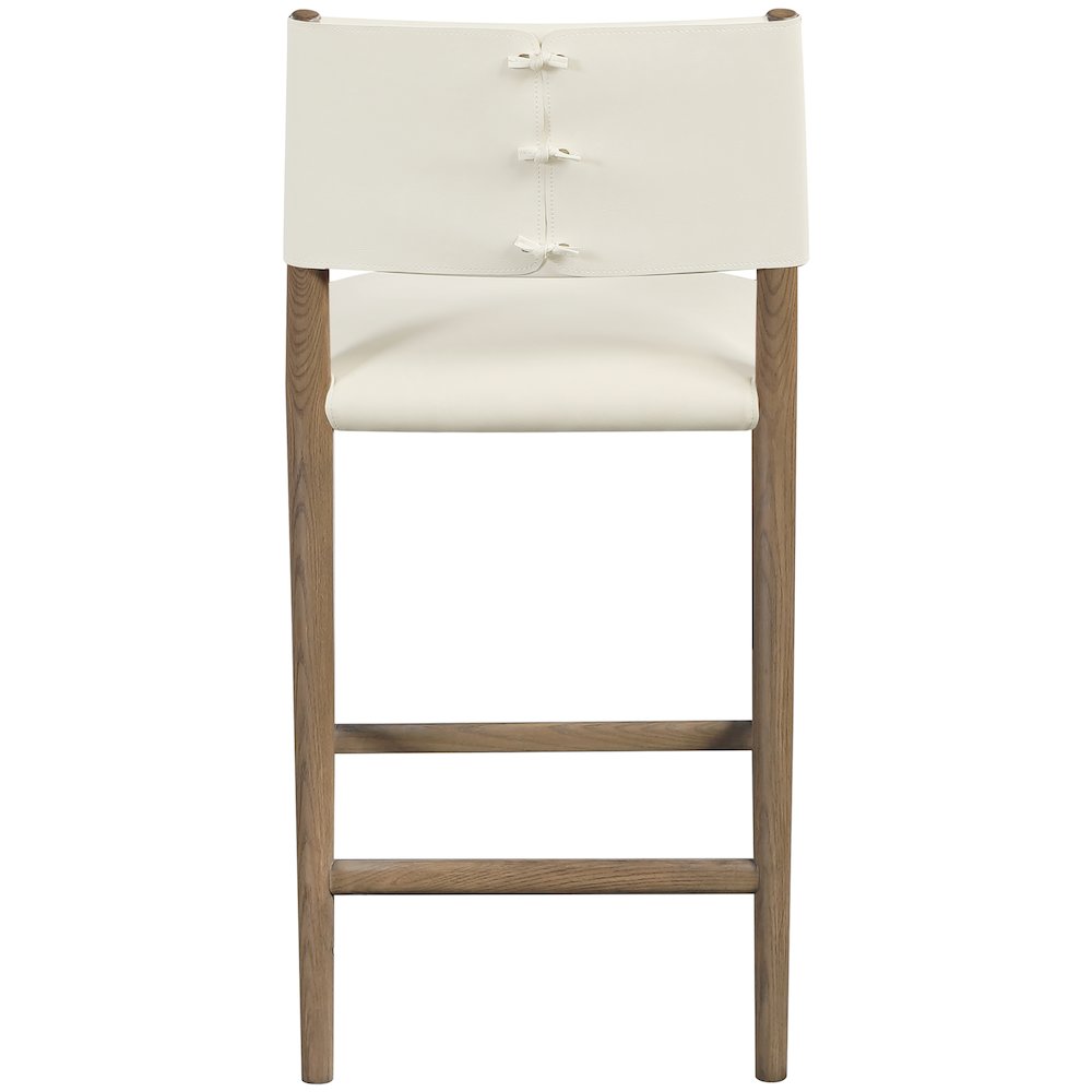 Andie Cream Vegan Leather Upholstered Counter Stool. Picture 8