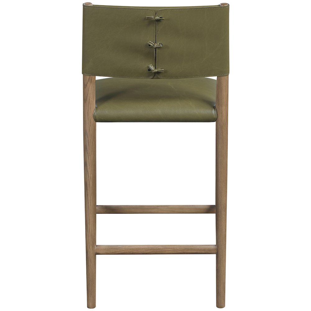 Andie Olive Vegan Leather Upholstered Counter Stool. Picture 8