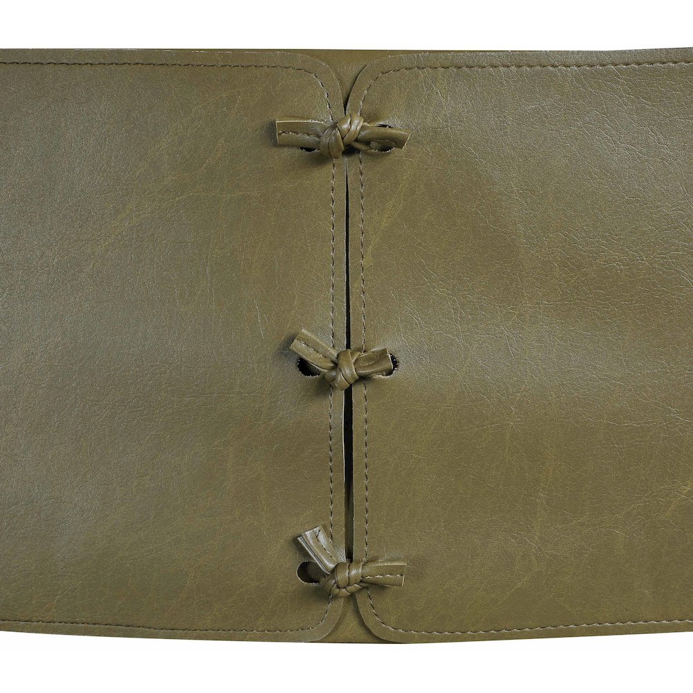 Andie Olive Vegan Leather Upholstered Counter Stool. Picture 5