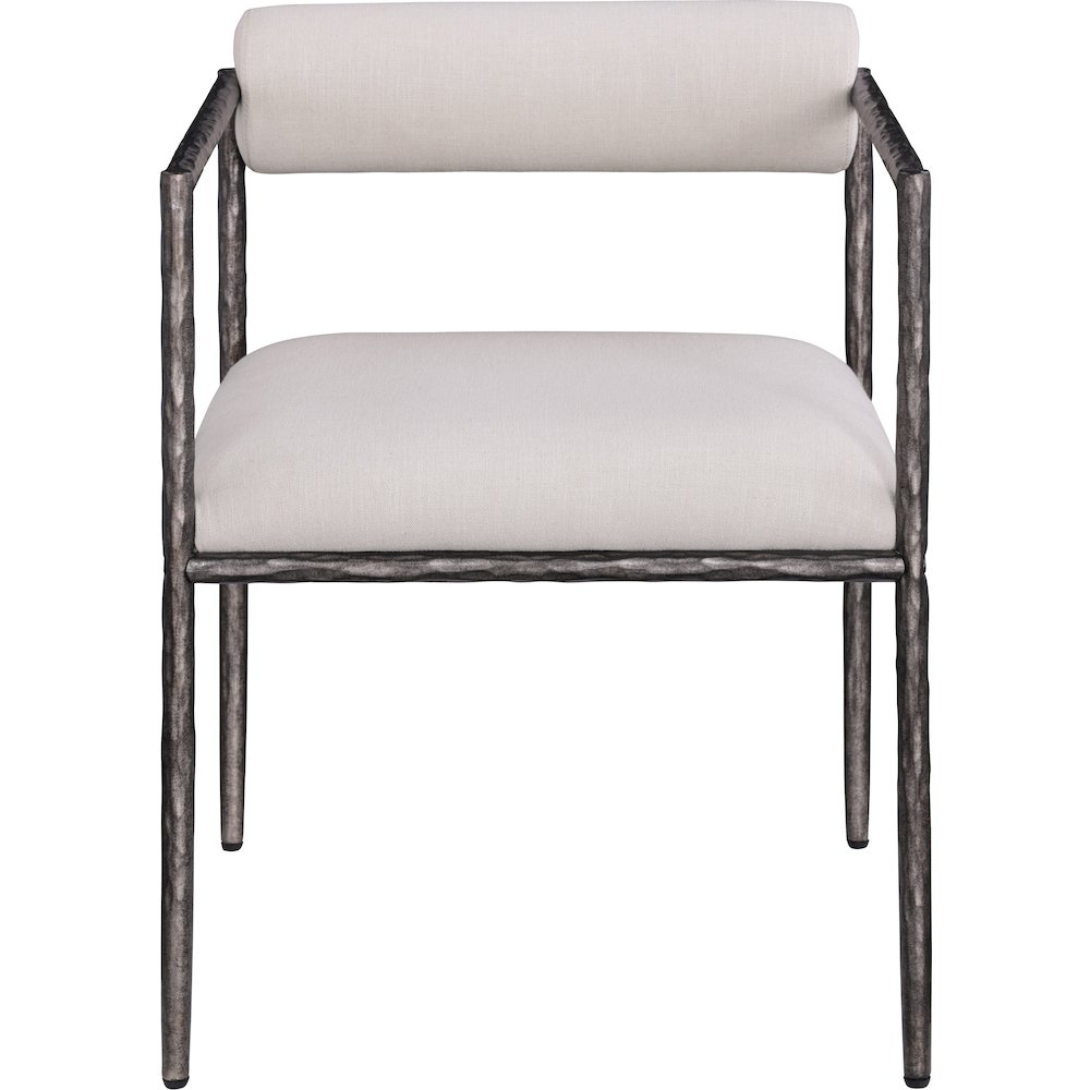 Axis Beige Linen Textured Fabric Upholstered Dining Chair, Set of 2. Picture 5