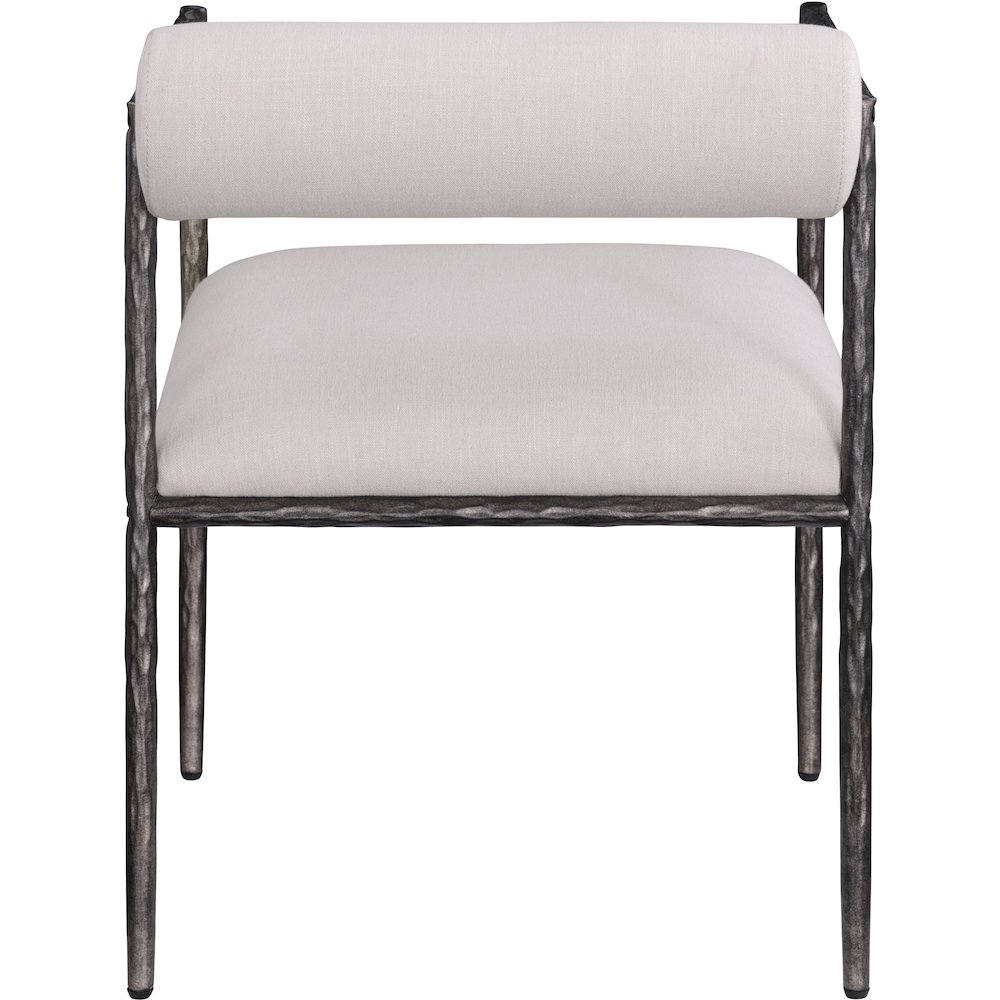 Axis Beige Linen Textured Fabric Upholstered Dining Chair, Set of 2. Picture 7