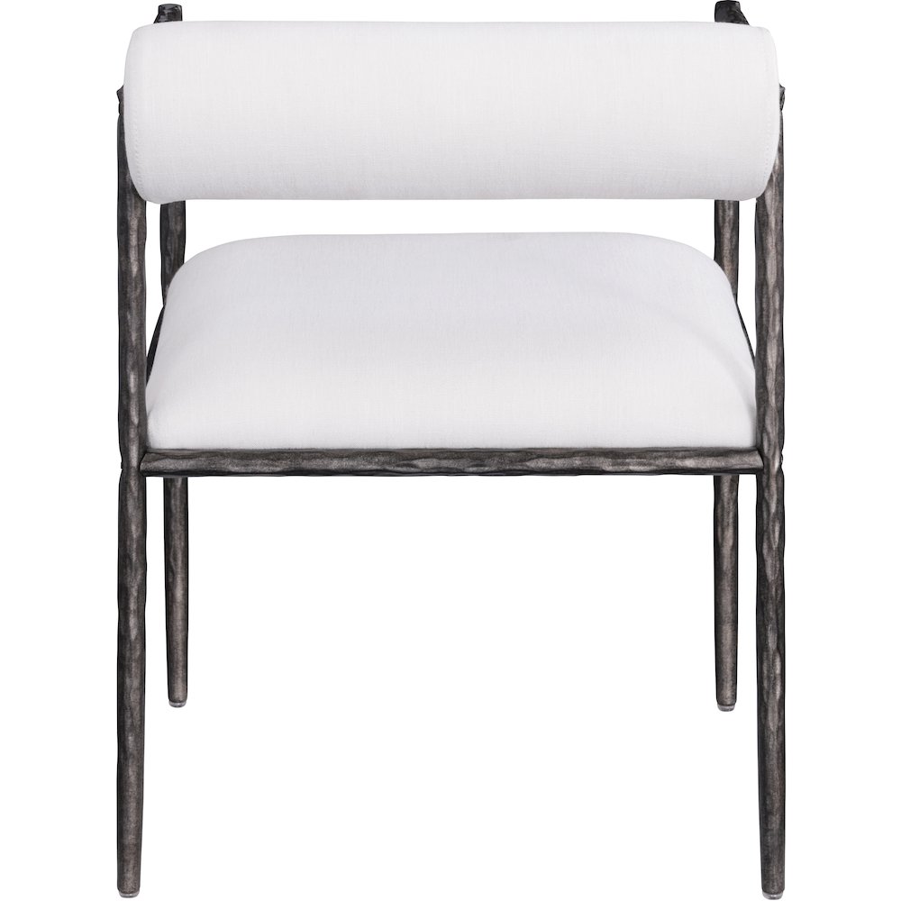 Axis Cream Linen Textured Fabric Upholstered Dining Chair, Set of 2. Picture 7