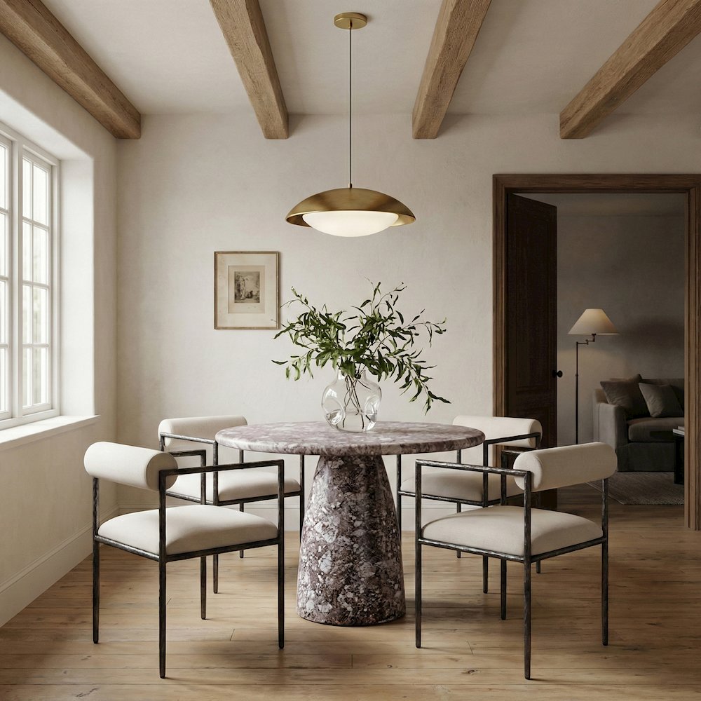 Axis Cream Linen Textured Fabric Upholstered Dining Chair, Set of 2. Picture 2