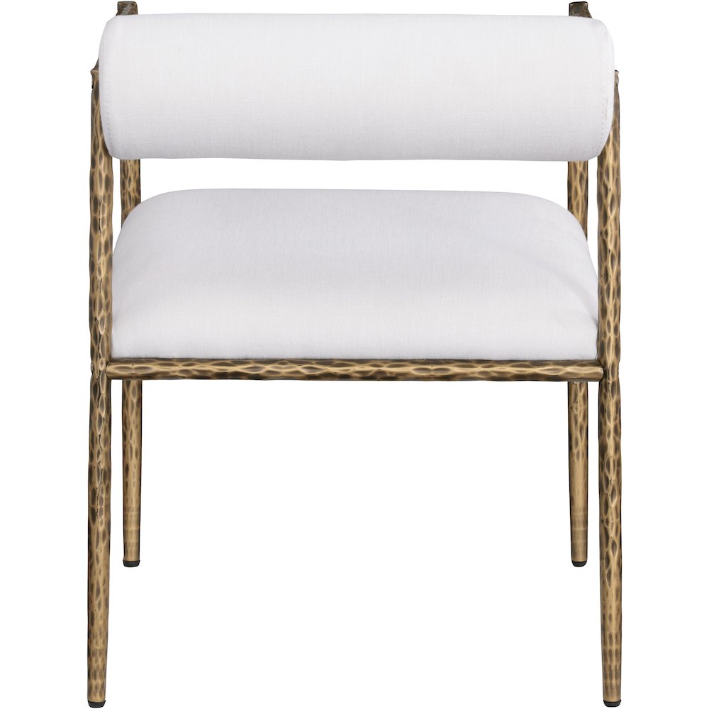 Axis Cream Linen Textured Fabric Upholstered Dining Chair, Set of 2. Picture 7