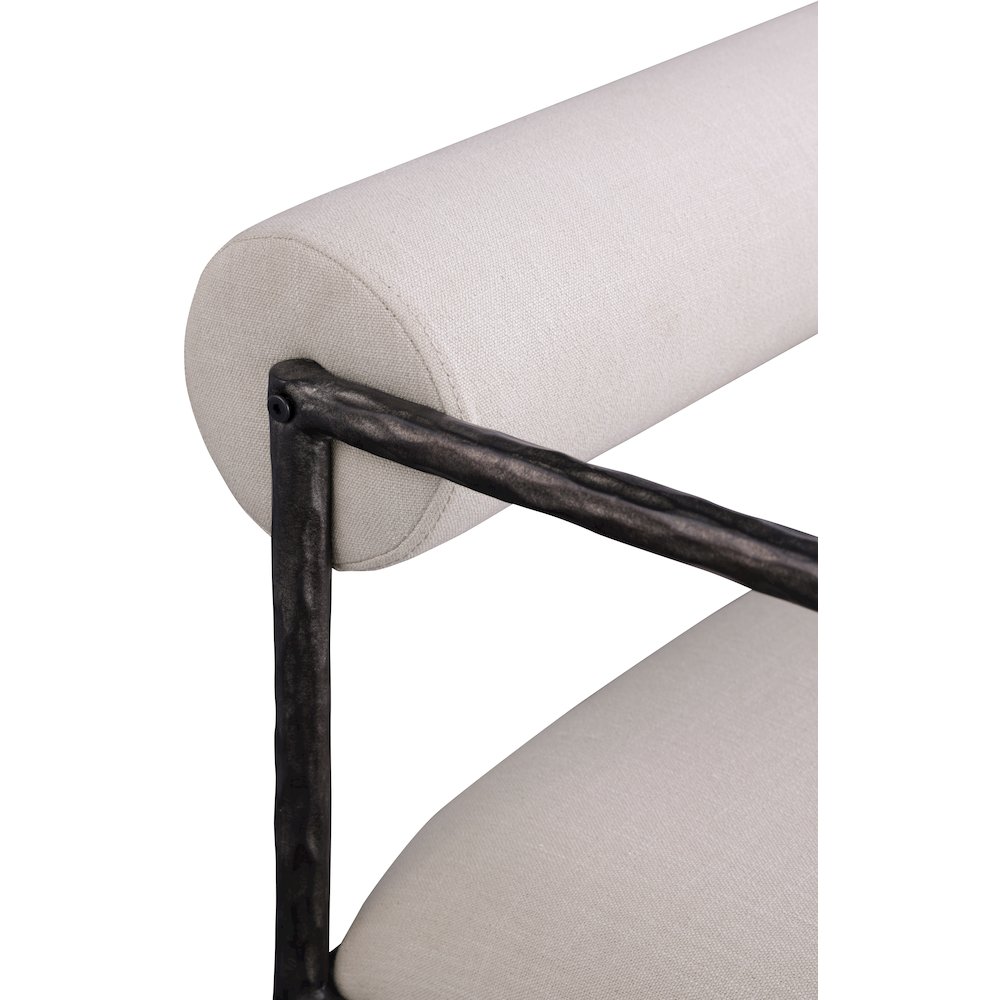 Axis Beige Linen Textured Fabric Upholstered Counter Stool, Set of 2. Picture 9