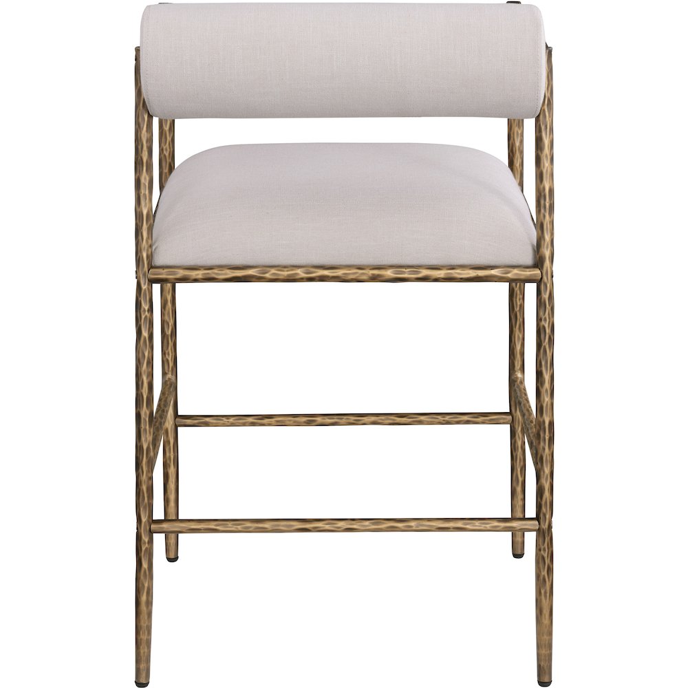 Axis Beige Linen Textured Fabric Upholstered Counter Stool, Set of 2. Picture 7