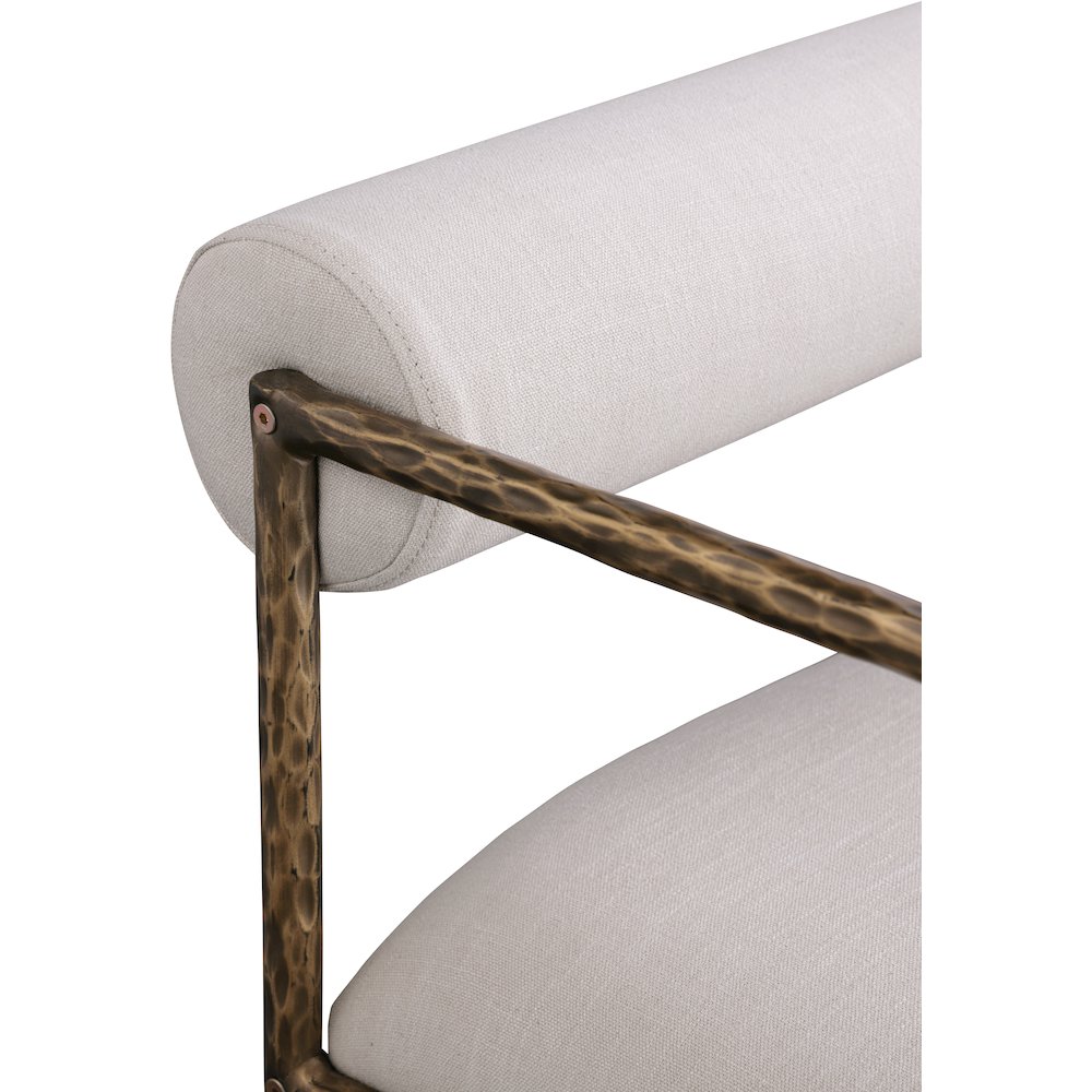 Axis Beige Linen Textured Fabric Upholstered Counter Stool, Set of 2. Picture 9