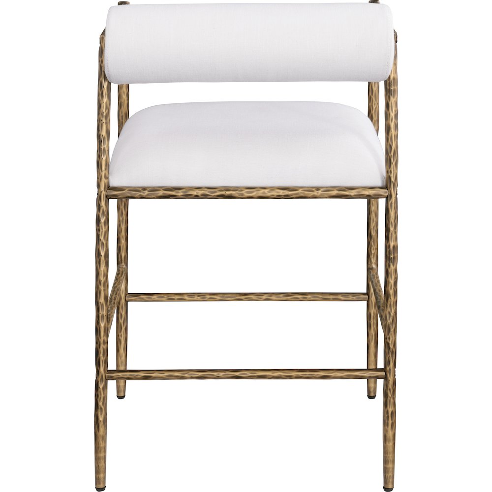 Axis Cream Linen Textured Fabric Upholstered Counter Stool, Set of 2. Picture 7