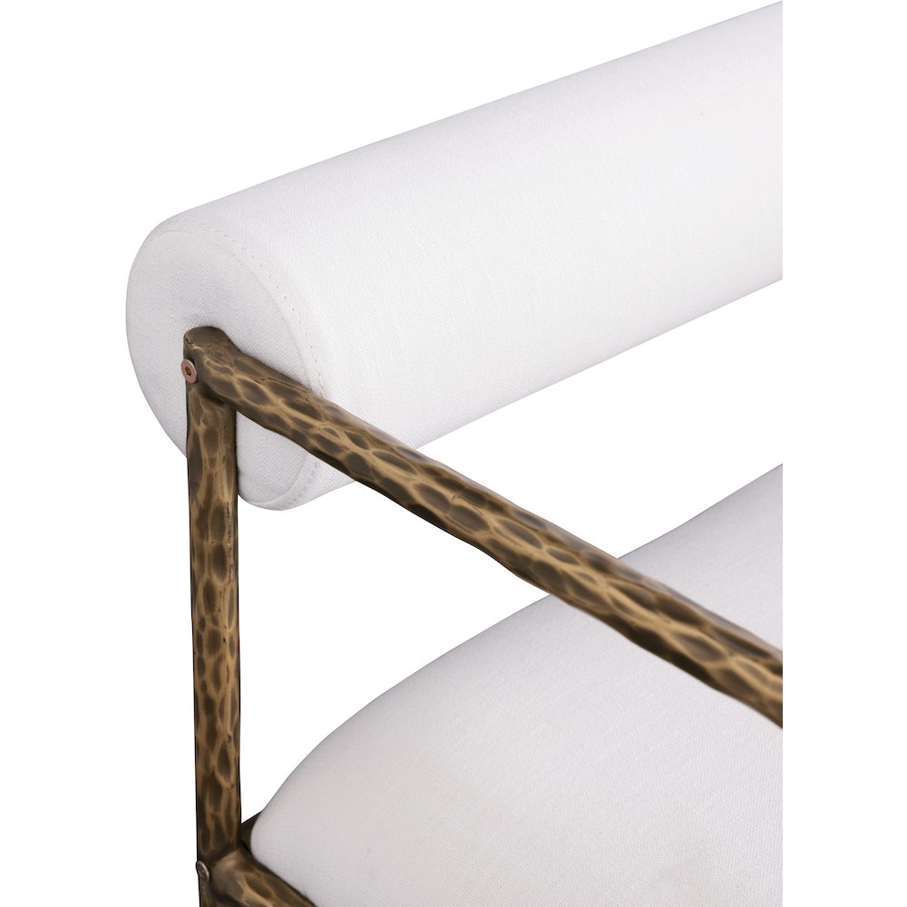 Axis Cream Linen Textured Fabric Upholstered Counter Stool, Set of 2. Picture 9