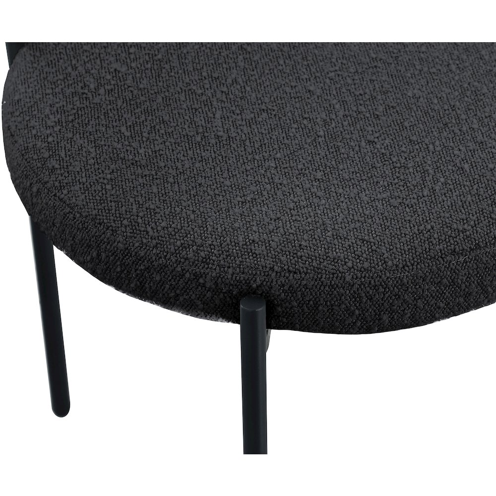 Beacon Black Boucle Fabric Dining Chair, Set of 2. Picture 5