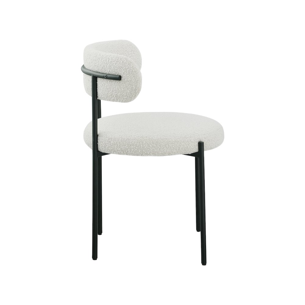 Beacon Cream Boucle Fabric Dining Chair, Set of 2. Picture 4
