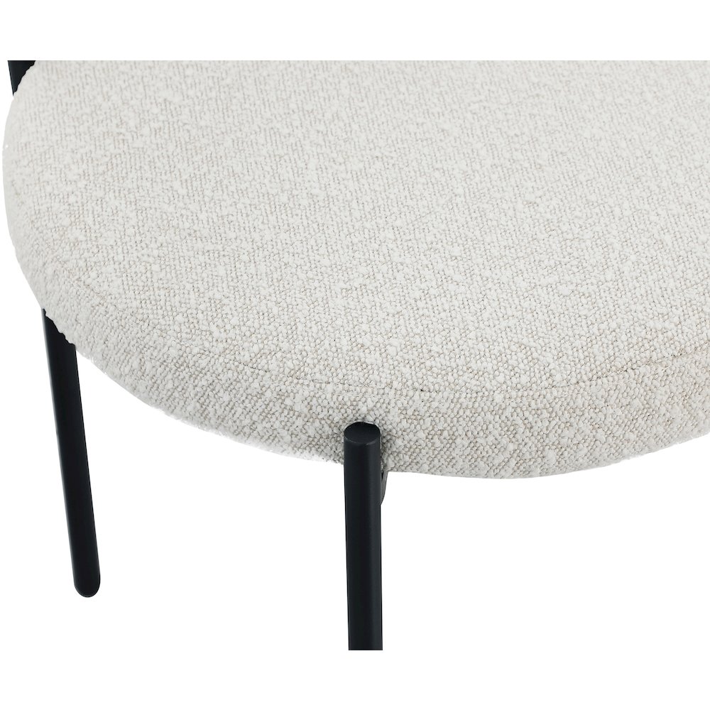 Beacon Cream Boucle Fabric Dining Chair, Set of 2. Picture 5
