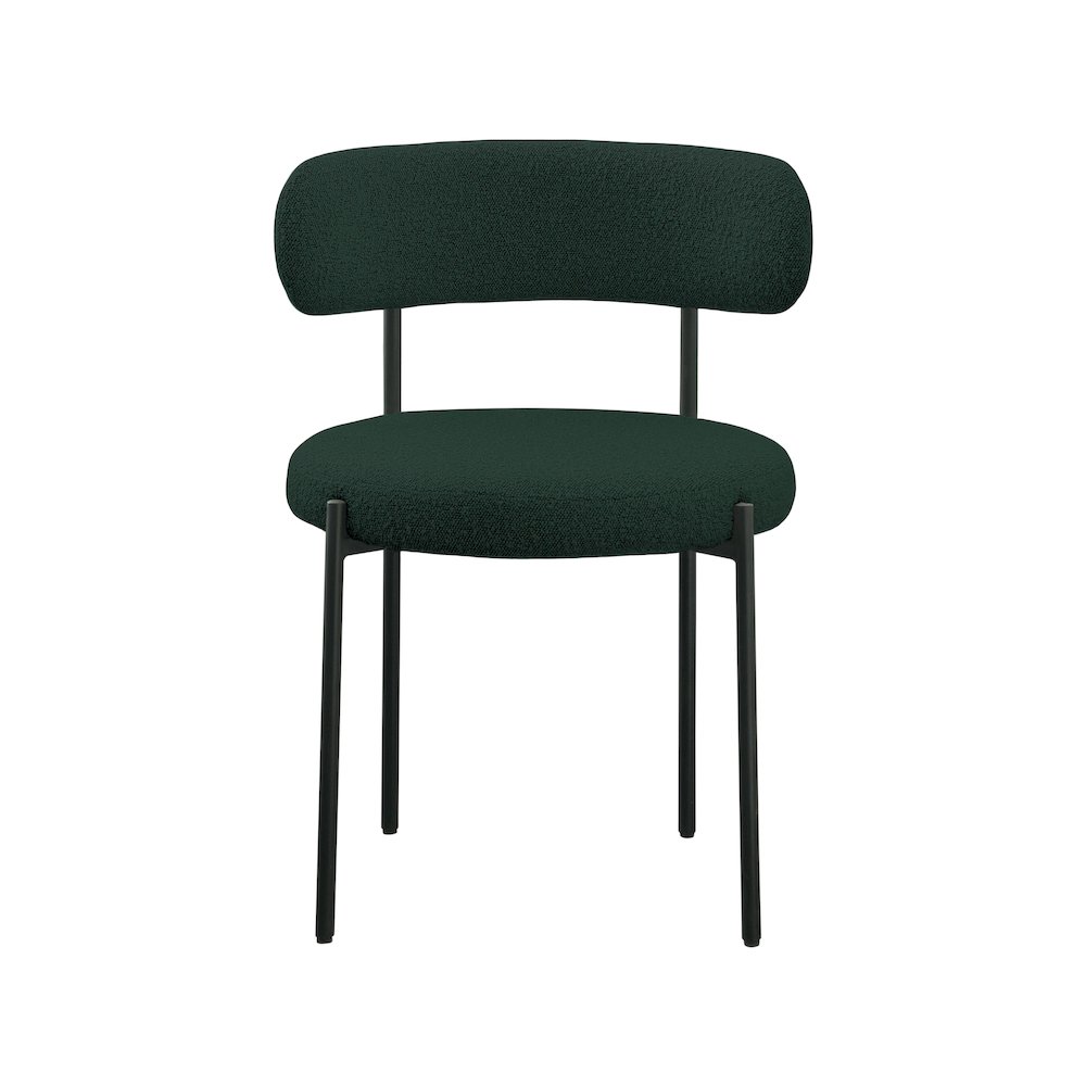 Beacon Green Boucle Fabric Dining Chair, Set of 2. Picture 3