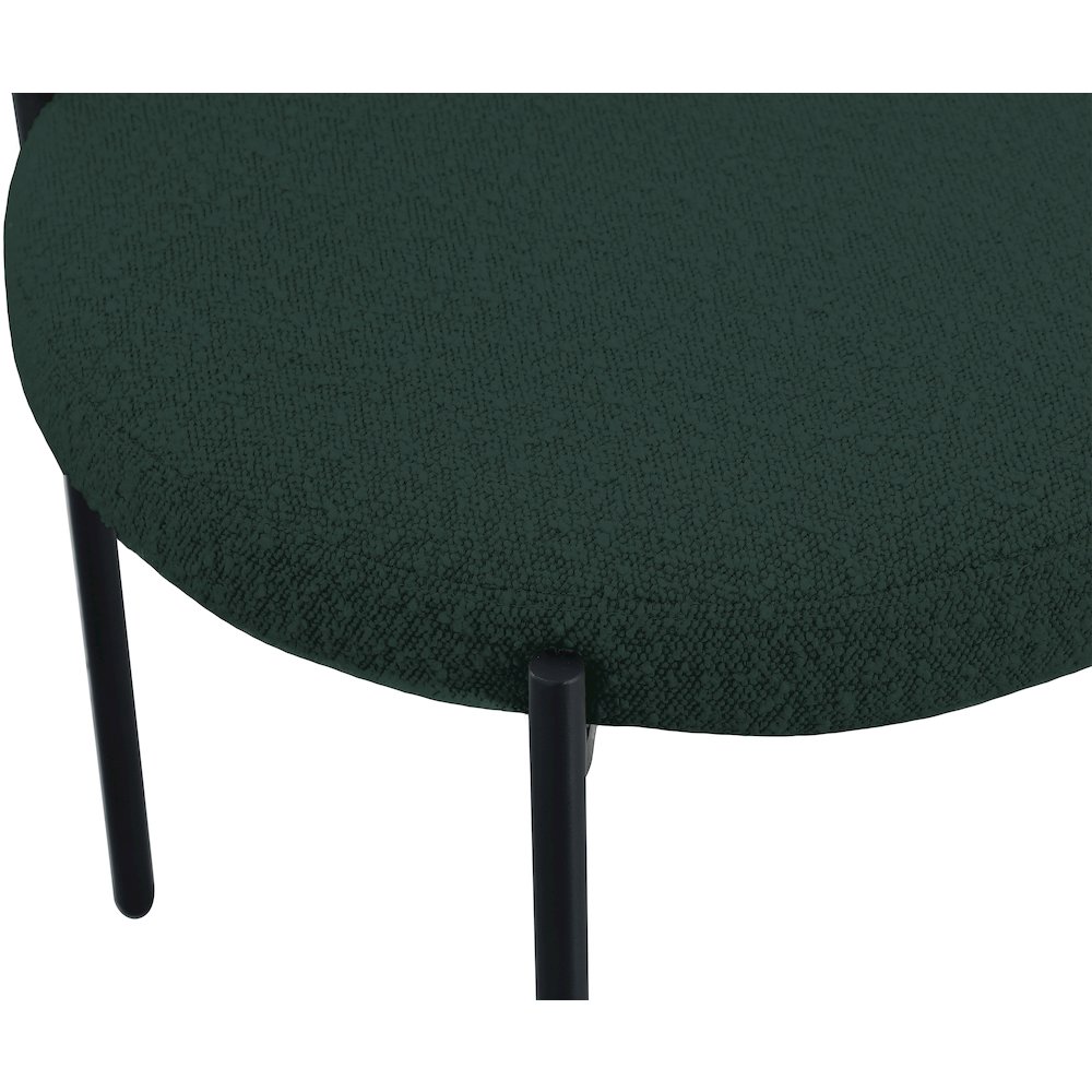 Beacon Green Boucle Fabric Dining Chair, Set of 2. Picture 5
