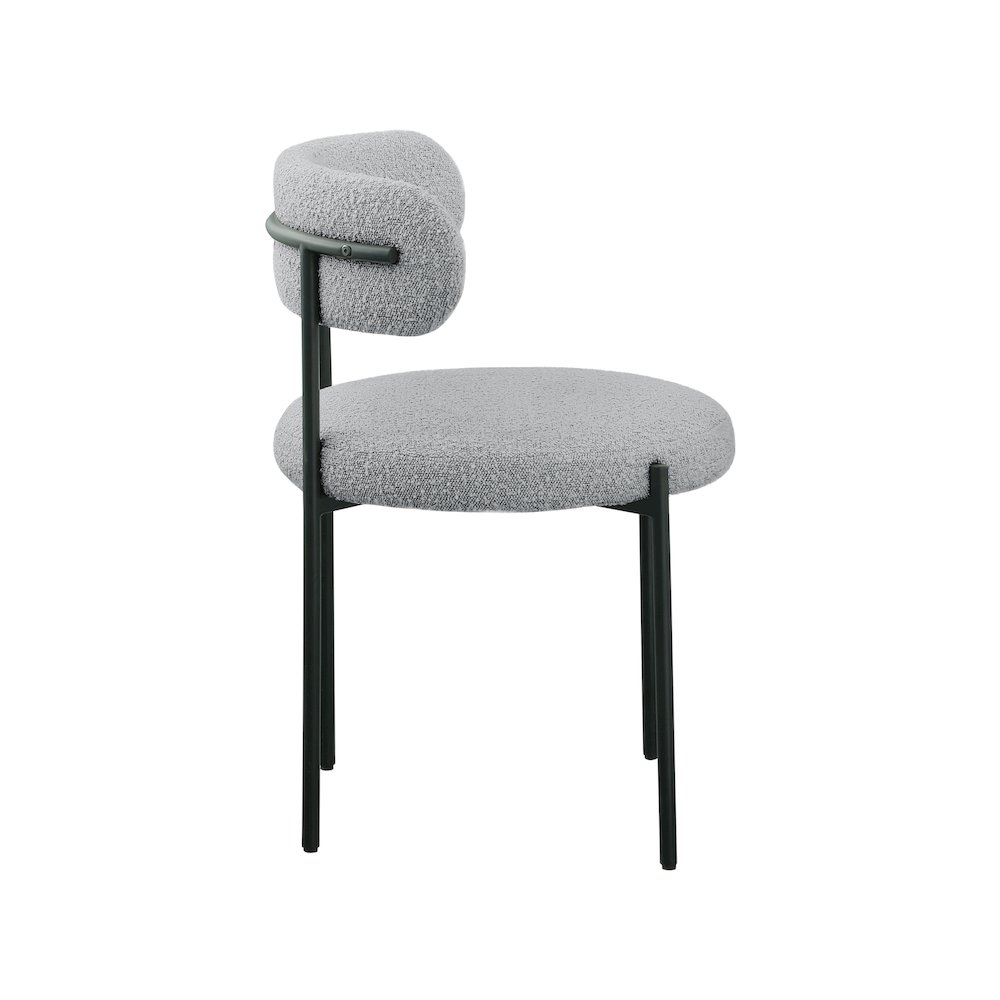 Beacon Grey Boucle Fabric Dining Chair, Set of 2. Picture 4