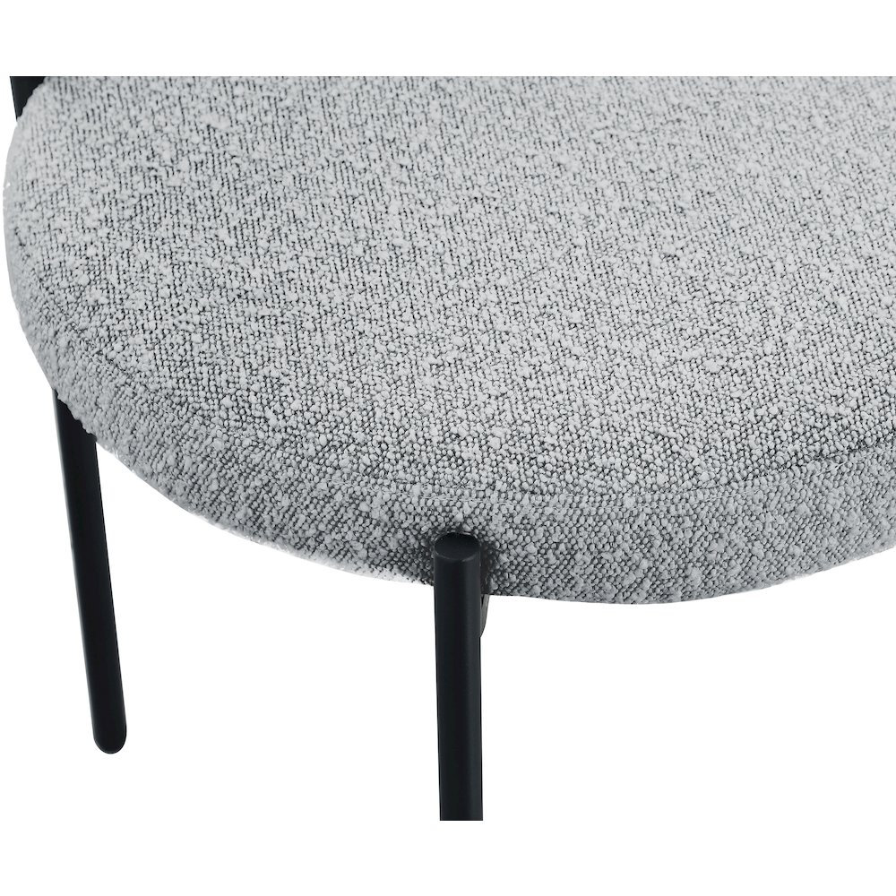 Beacon Grey Boucle Fabric Dining Chair, Set of 2. Picture 5